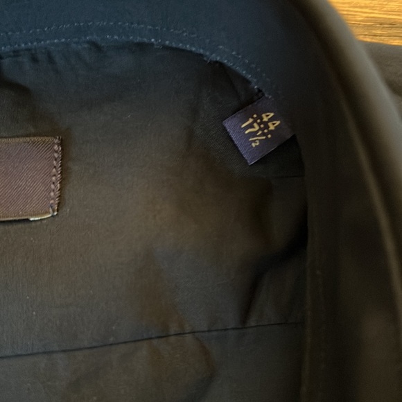 CAVALLI CLASS Navy Men's Comfort Fit Buttondown Shirt 17 1/2 - Picture 4 of 6